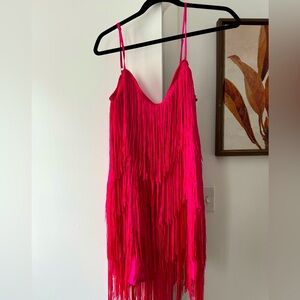 Showpo. Pink Fringe Dress